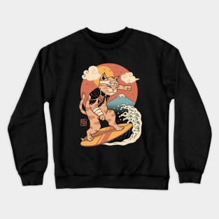 Meowster Surfer Crewneck Sweatshirt